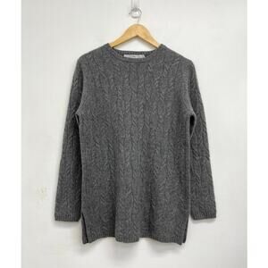 NWOT 100% Cashmere Cable Knit Classic Minimalist Quiet Luxury Sweater Small